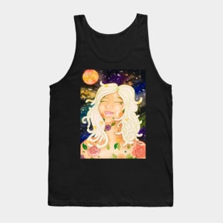 Virgo Astrological Sign Space Portrait Tank Top